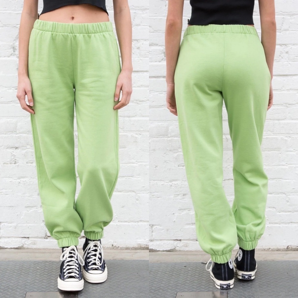 Brandy Melville Green Rosa Sweatpants